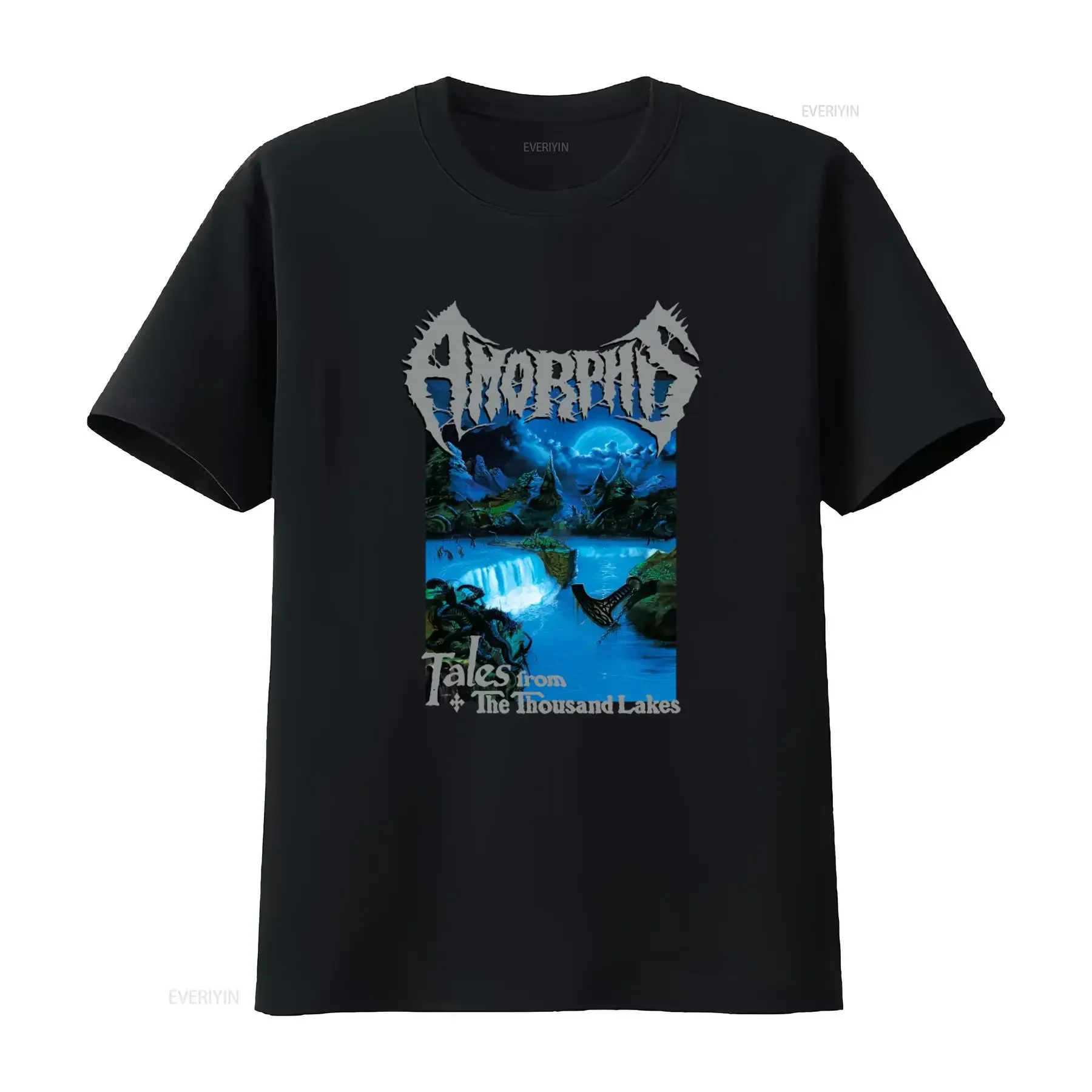 Amorphis Tales from the Thousand Lakes Death Metal Band T shirt Size X Large XL vintage Washed Casual streetwear