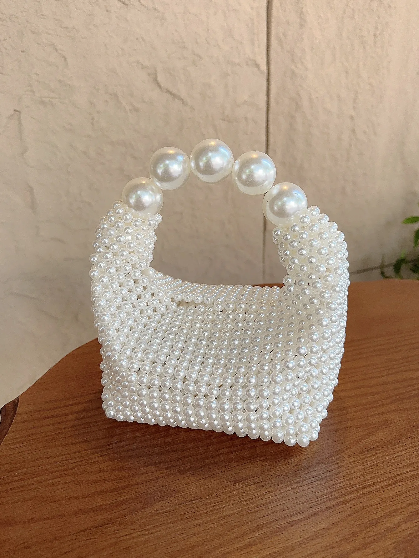 2023 Hot Selling Female Handmade Pearl Shoulder Tote Bag Trending Pearl Purse Woman\'s Wedding Evening Handbag Clutch Luxury Bags