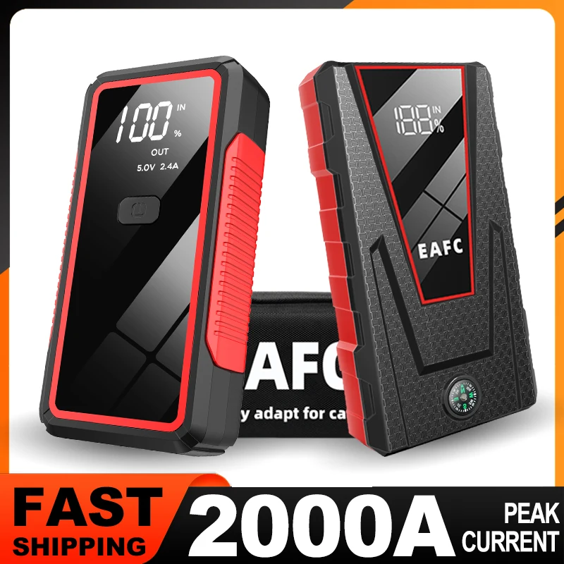 2000A Car Jump Starter Power Bank 12V Portable Car Battery Booster Charger Starting Device Petrol Diesel Car Starter Buster