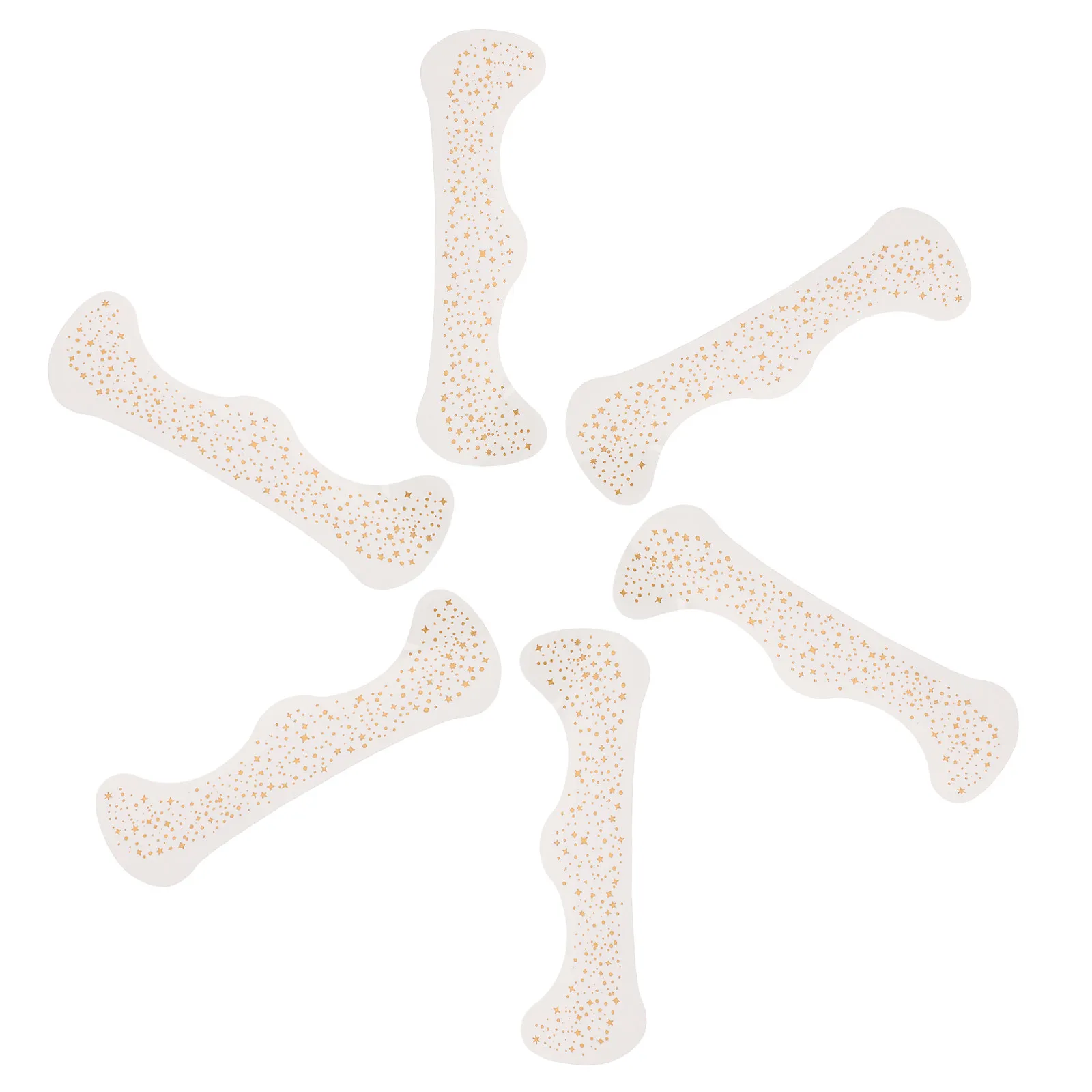 

6 листов временных татуировок для лица: блестящие звезды и веснушки для женщин, водостойкие, золотые, серебряные, розовые, для макияжа