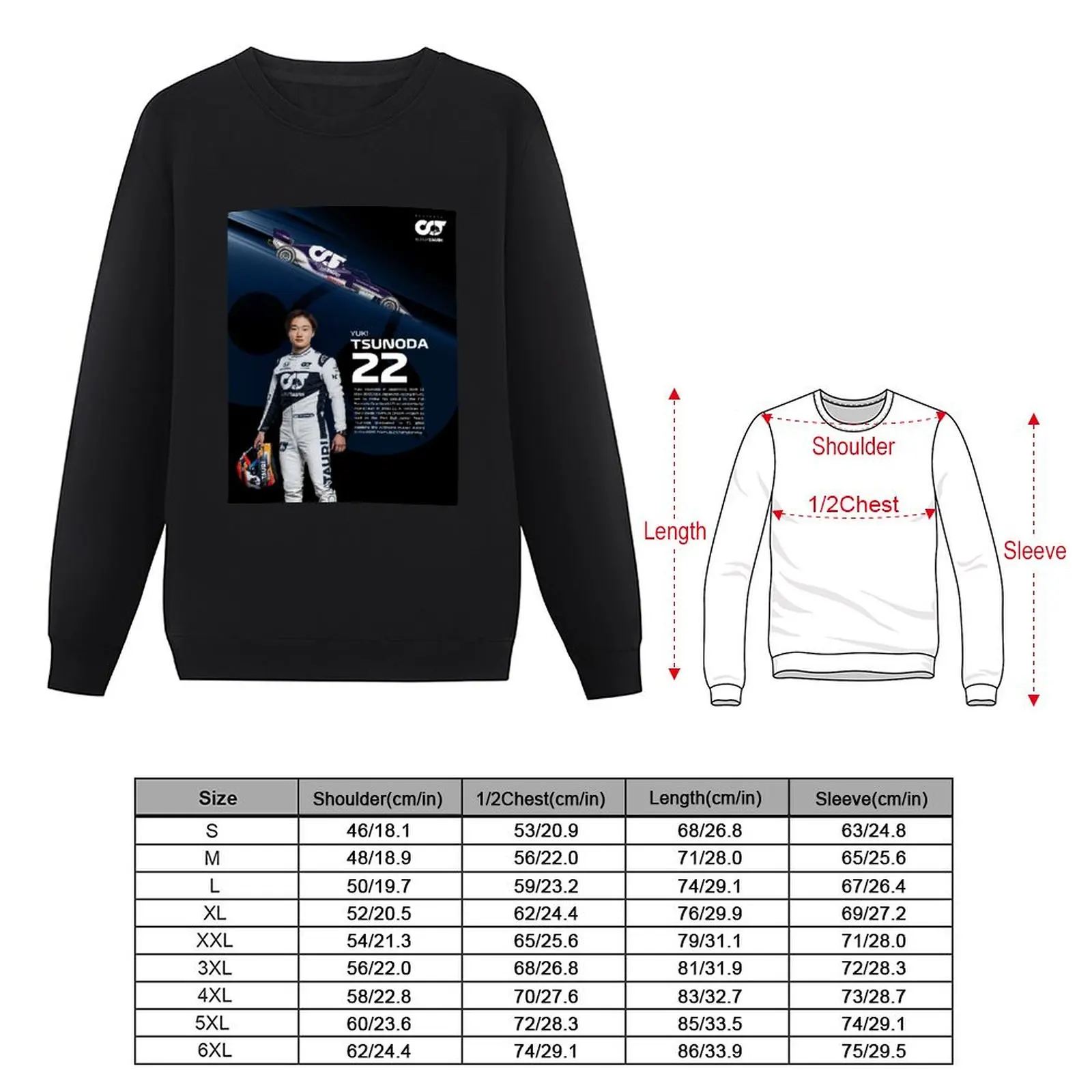 F1 Yuki Tsunoda 22 Pullover Hoodie autumn clothes korean style clothes anime clothes new sweatshirt