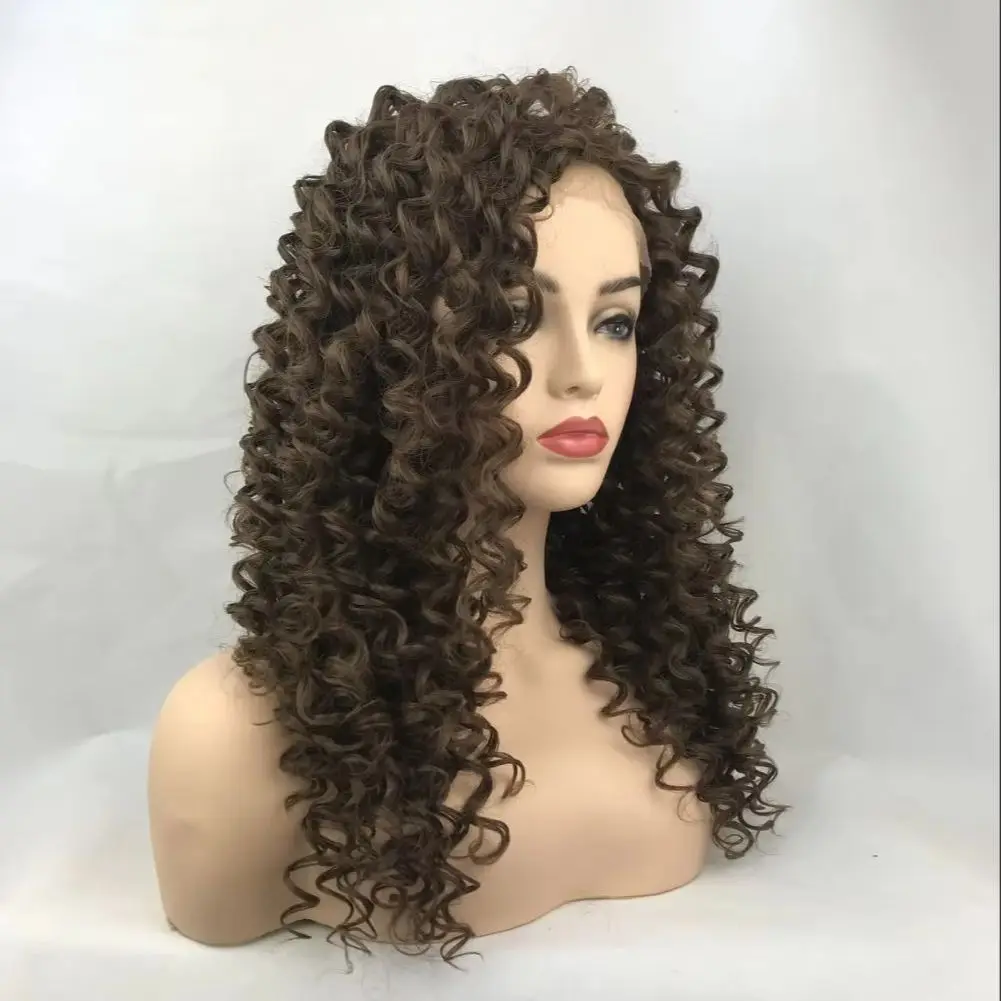 fashiomag-afro-long-kinky-curly-dark-blonde-10-lace-front-heat-resistant-fiber-wigs-women-soft-naturall