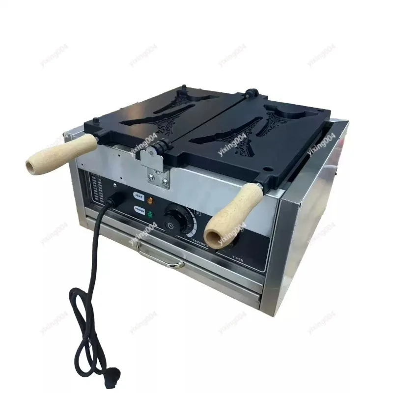 Paris Tower Shaped Waffle Maker, Commercial Digital Electric Baker for Waffle Preparation