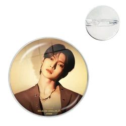 KPOP ATEEZ GOLDEN HOUR Glass Dome Brooches Shirt Lapel Bag Clothes Hat Badge Cartoon Pins Gift