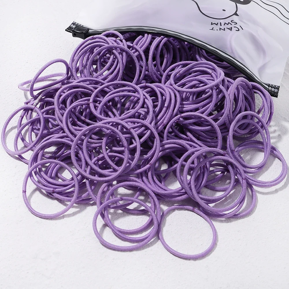 30/50/100PCS Girls Solid Big Rubber Band Ponytail Holders