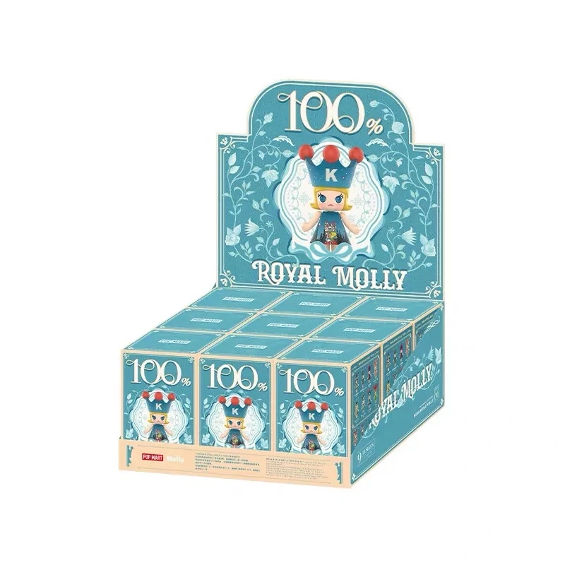 POP MART MEGA ROYAL MOLLY 100% Jubiläumsserie 1 Blindboxen Sammlerstück Kunstfigur Schreibtisch-Spielzeug Dekoration Mystery Box Geschenke