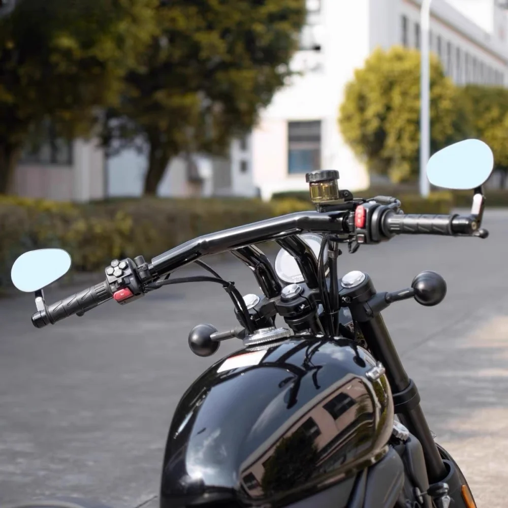 Guidão espessado, guidão elevado e guidão plano inclinável de alta resistência para modificações CFMOTO 450CLC.