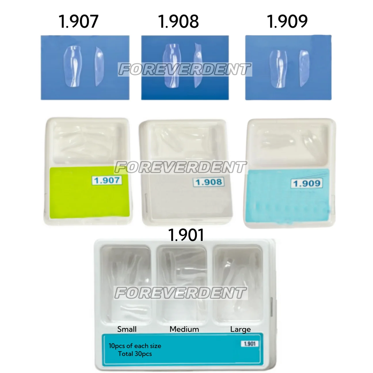 

4Sizes Dental Matrix Matrices Diastema Fits BioClear Anterior Front S/M/L Matrix Bow