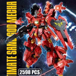 2590Pcs MOC Anime Shazabied Technical Model Building Block Mechanical Armor Figures with LED Light Robot Bricks Toy for Kid Gift