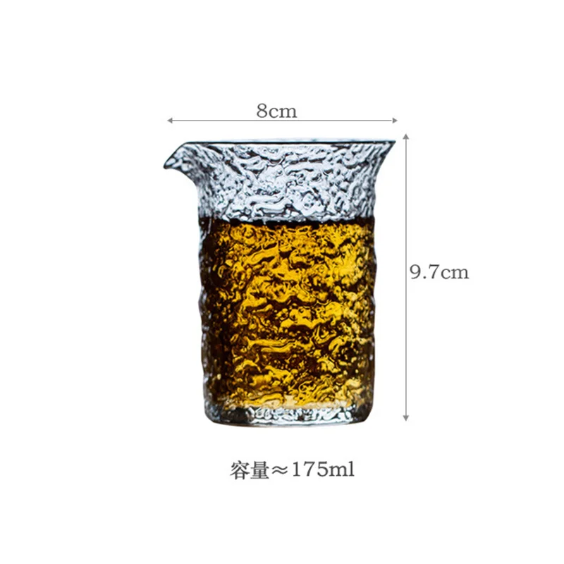 Japanese Style Propitious Cloud Texture Glass Fair Cup Heat Resistant Tea Pitcher Tea Divider Kung Fu Tea Set Teaware Accessorie