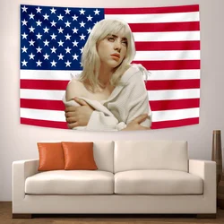 American Pop Singer flag tapestry Home Decor Aesthetic Wall Hanging Bedroom Domitory Background Cloth Birthday Gift