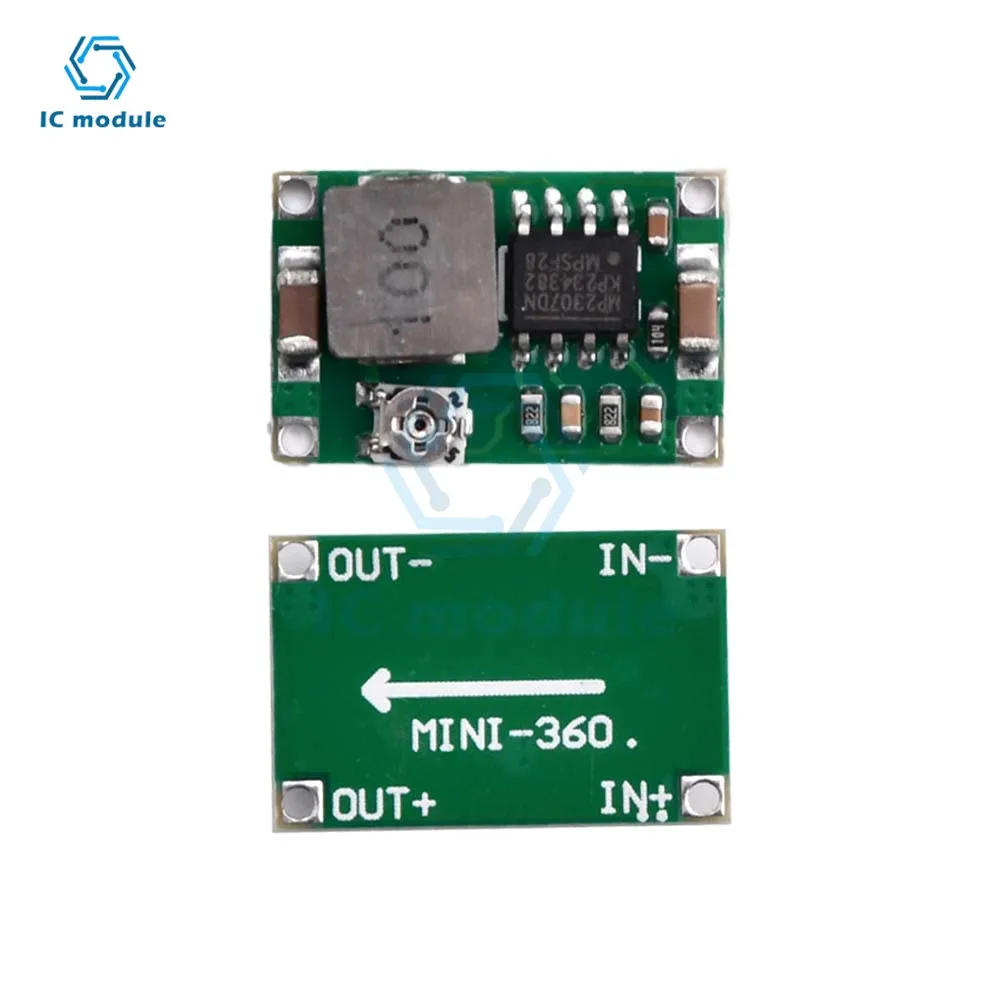 Mini 360 Step-down Board 4.75V-23V To 1V-17V Adjustable 3A DC-DC Buck Non-isolated Converter For Flight Car Control PCB Module