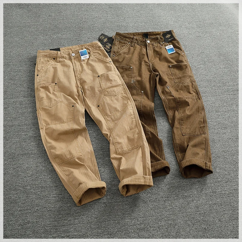 

2026 Autumn New Japanese Style Casual Pants Men Heavyweight Loose Fashion Streetwear Cargo Pants