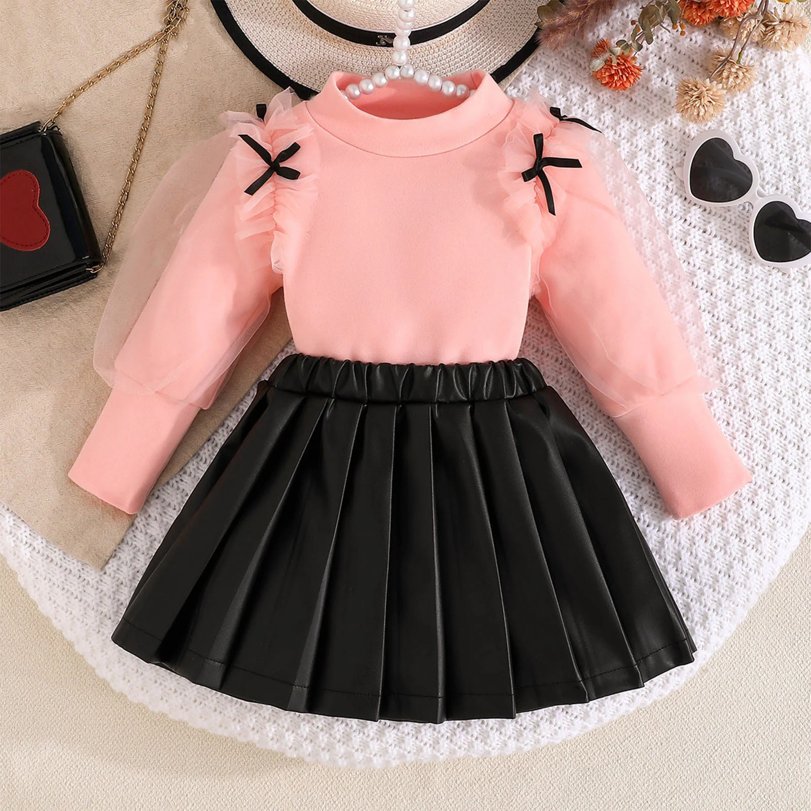 

Baby Girl Clothes Knit Long Sleeve Top Solid Color Spring Fall Outfit 7 8 Years Kids Fashion Comfortable Toddler Shirt