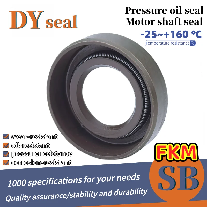 Shaft Seal FKM SB 14*25*7mm/14*26*7mm High Performance Hydraulic Pump High-Pressure Oil Seal Rubber Engineering Machinery Seals