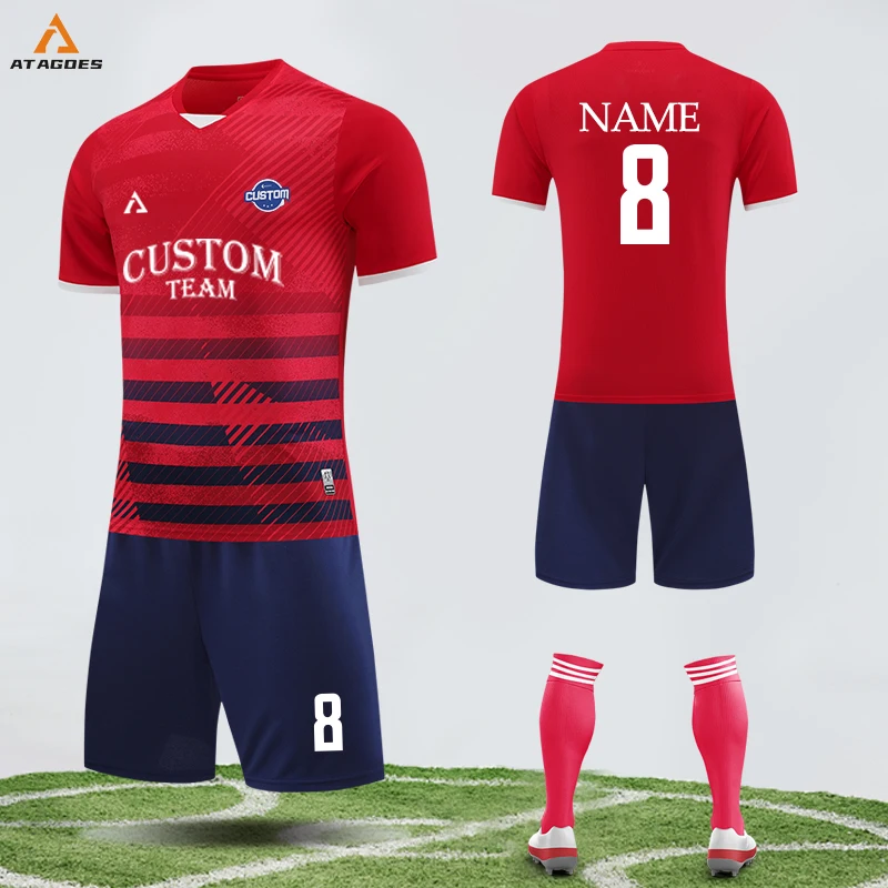 

Custom Quick Drying Breathable Short Sleeve Football Clothes Mens Soccer Wear Sports Uniforms Black Football Clubs T Shirt C5051