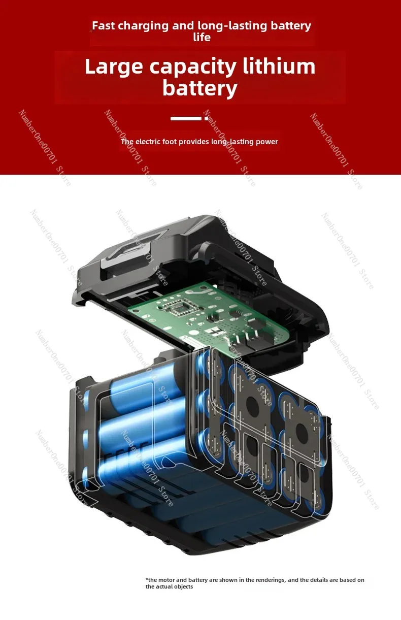 Industrial high-power air compressor rechargeable wireless lithium battery air compressor dual barometer power tool