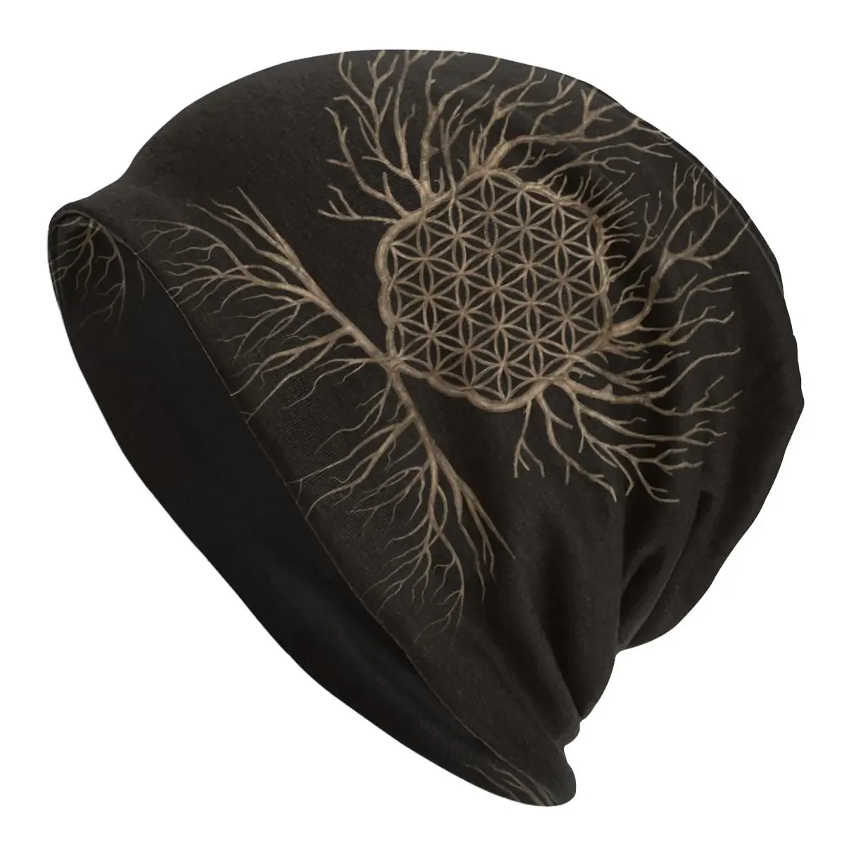 Thin Bonnet Hats Men Women's Flower Of Life In Tree Cap Street Skullies Beanies Caps