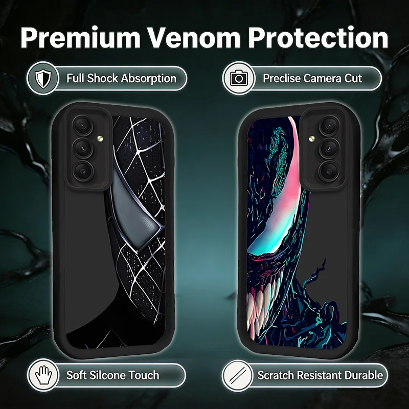 Marvel Spider Man Venom Soft Case For Samsung Galaxy A16 A26 A36 A56 A05 A05S A15 A25 A35 A55 A54 A34 A24 A14 A13 A52 A52S A51