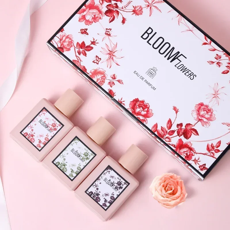 

Brand Parfum Flower Fresh Light Scent 30ml x 3pcs Eau De Parfum Femme Spray Floral Notes Long Lasting Women's Perfume Gift Box