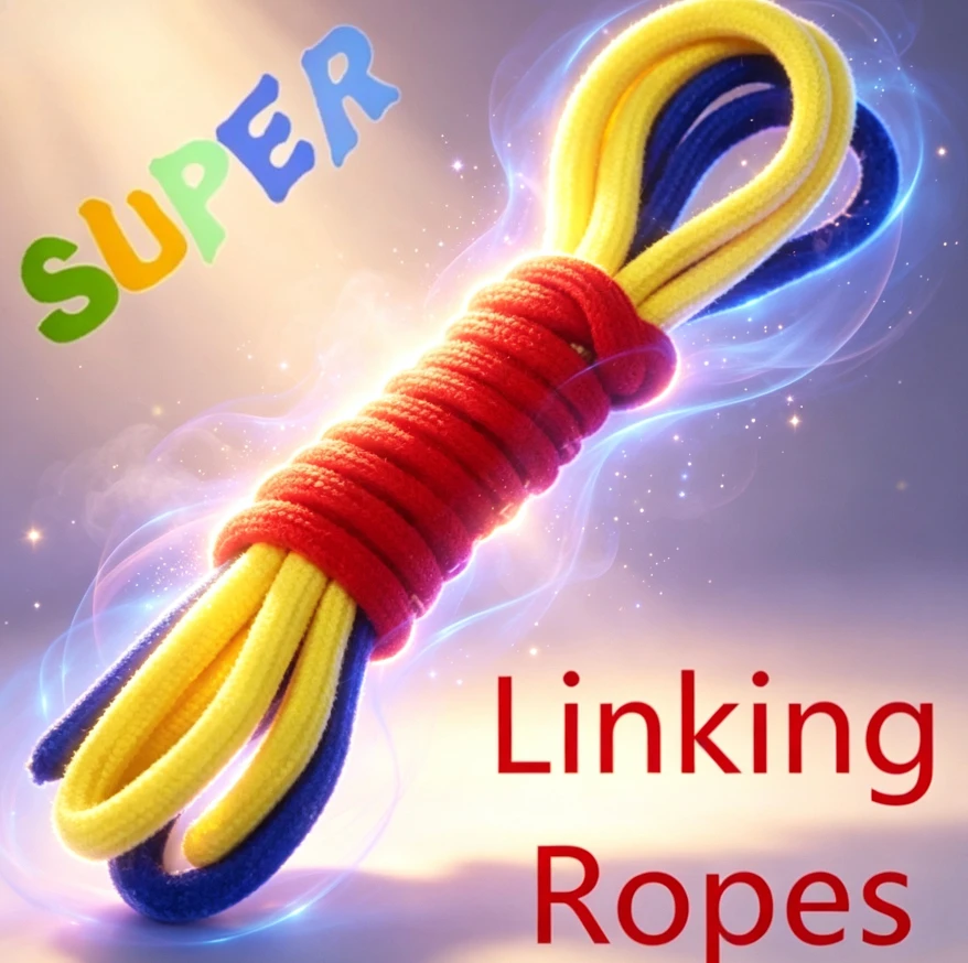 Super Linking Ropes (1.25M) Three Rope Cable Magic Tricks Magician Close Up Illusion Gimmick Props Accessories Comedy Mentalism