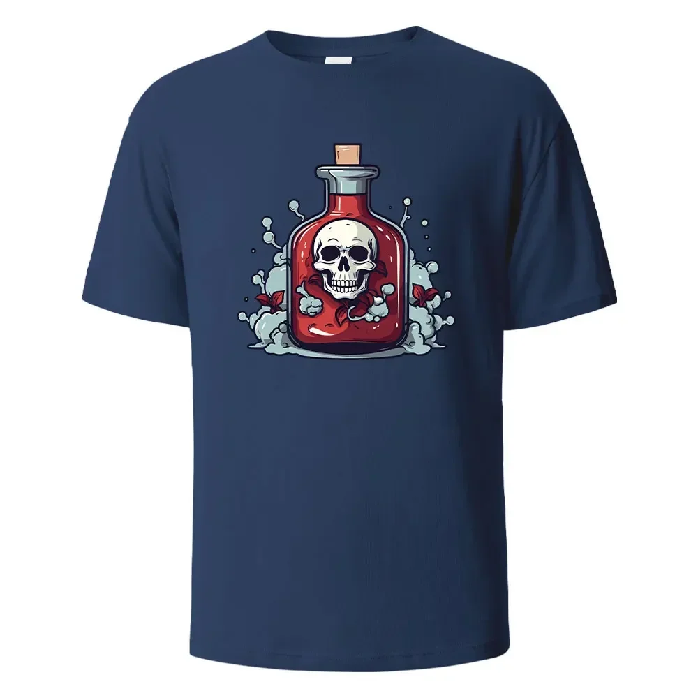 2025 new model Alchemy Graphic Printing Men's T-Shirts Fashion Summer Tops Loose 100% Cotton Short-Sleeves Casual Hip Hop Clothi