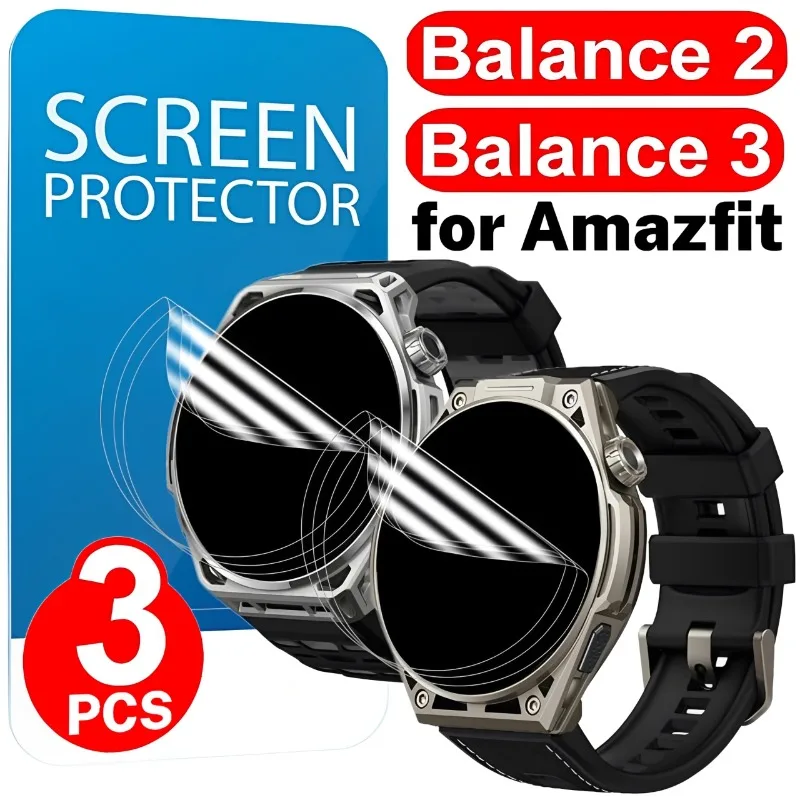 Screen Protector for Amazfit Balance 3 Hydrogel Film Scratch-Resistant Ultra-Thin Screen Protector for Huami Amazfit Balance 2