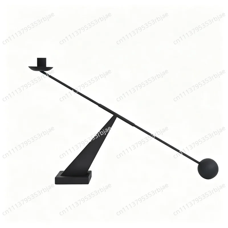 For Black Candlestick Creative Simple Personality Geometric Lines Restaurant Candlelight Dinner Romantic Candlestick