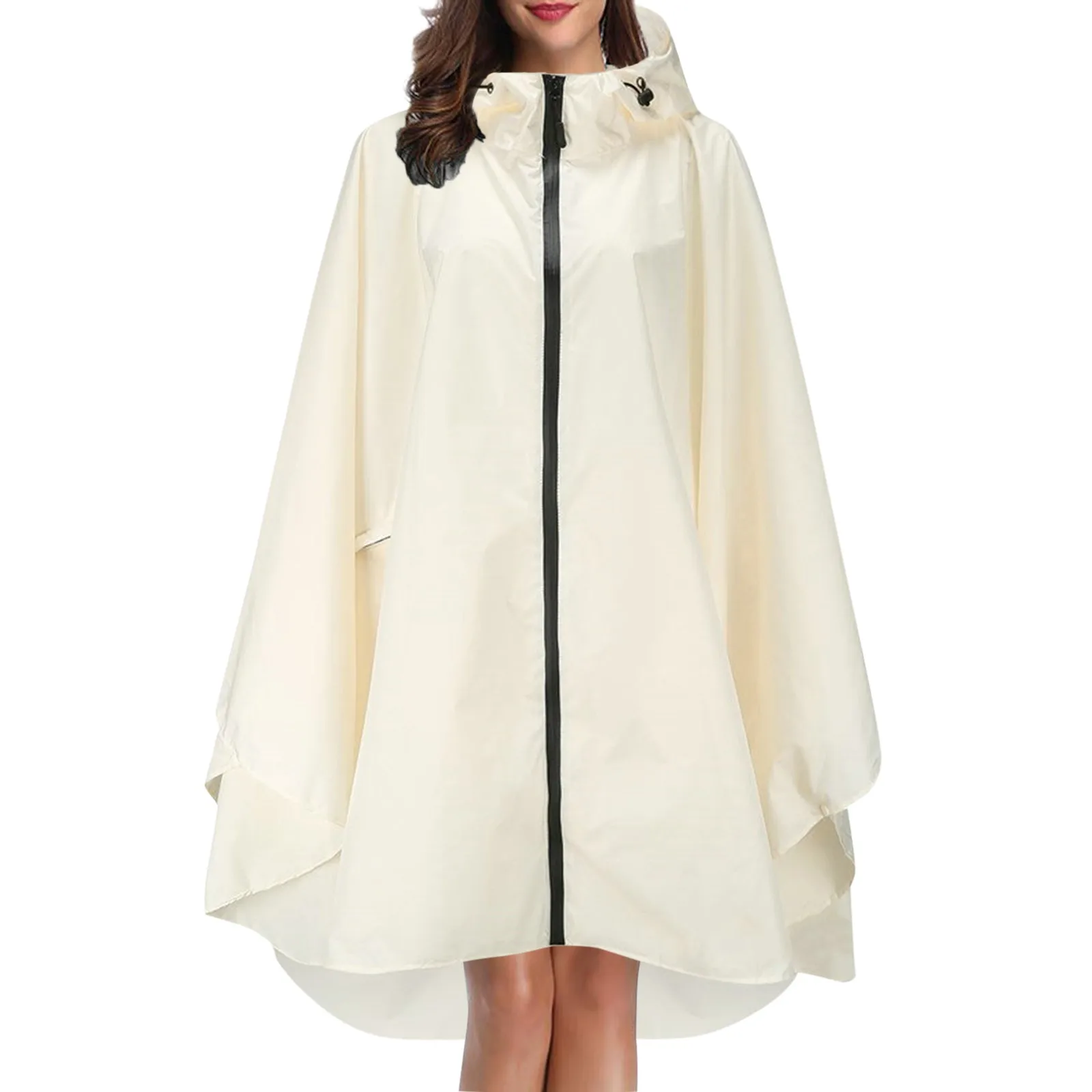 Big Size Women\'s Waterproof Rain Poncho With Hood and Breathable Design Raincoat Rainrainwater Woman Over Coat Rainrainraines