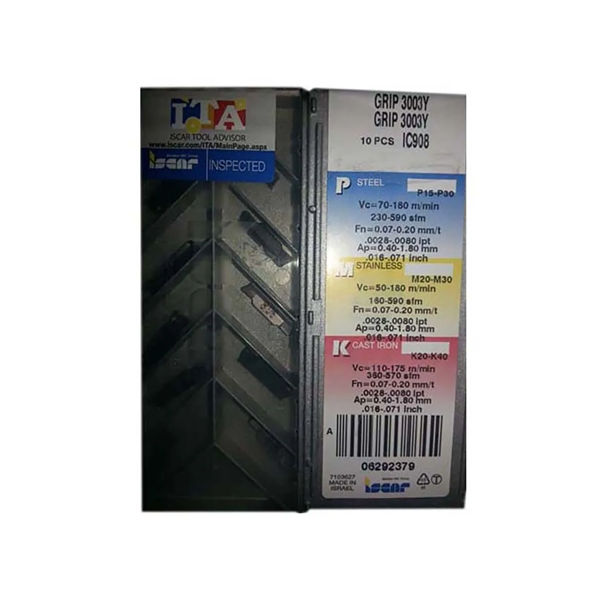 `10Pcs GRIP Grooving Inserts GRIP5008Y GRIP4004Y GRIP3003Y GRIP3002Y IC908 Carbide CNC Lathe Cutting Tool Blades`