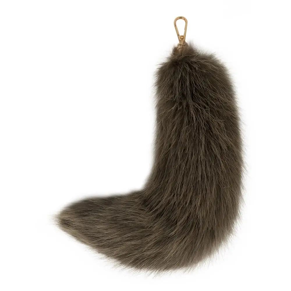 Fashion Long Hair Fur Tails Pendant Ornament Bag Charms Tail Hanging Keychain Keys Holder Fluffy Tail Keyring Purse Handbag