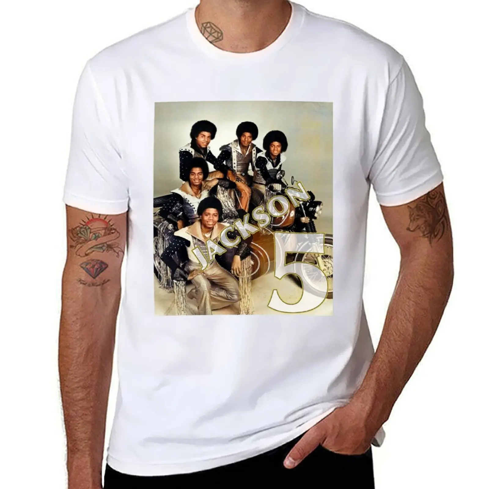 

Jackson 5 1970s Pop vocal Group Motown Soul T-Shirt man t shirts for men casual t shirt men 100% cotton luxury brand T-Shirt