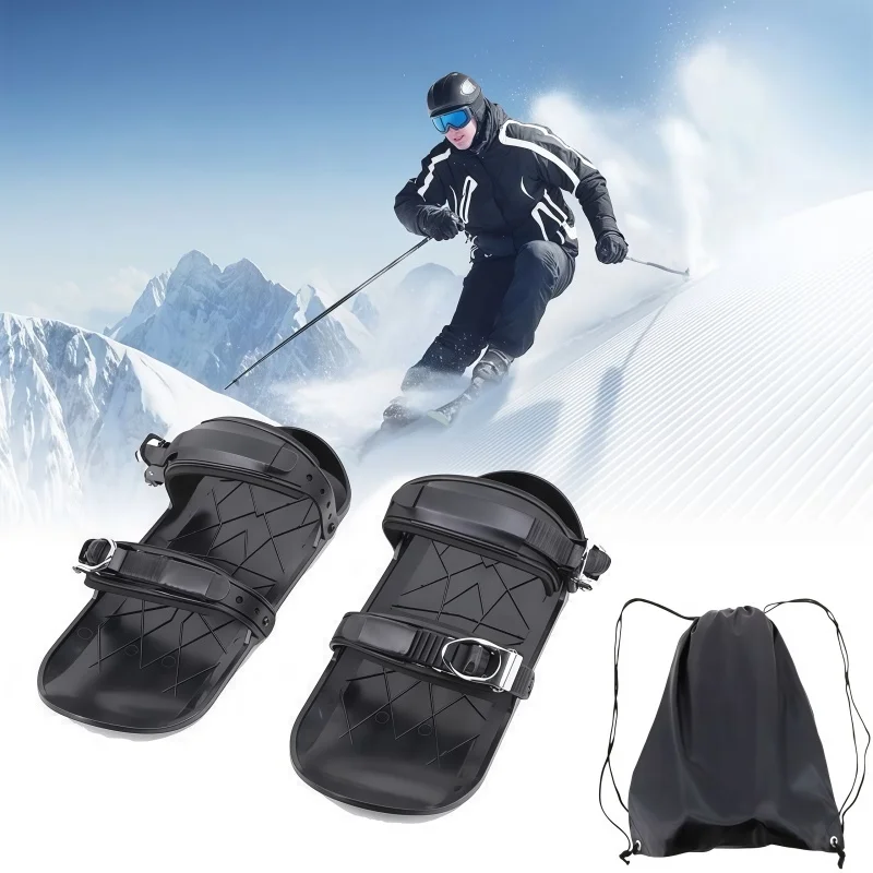 

Короткие лыжи, мини-регулируемые портативные ботинки, лыжи, сноуборды для взрослых, зимние виды спорта на открытом воздухе, катание на лыжах, сноуборде