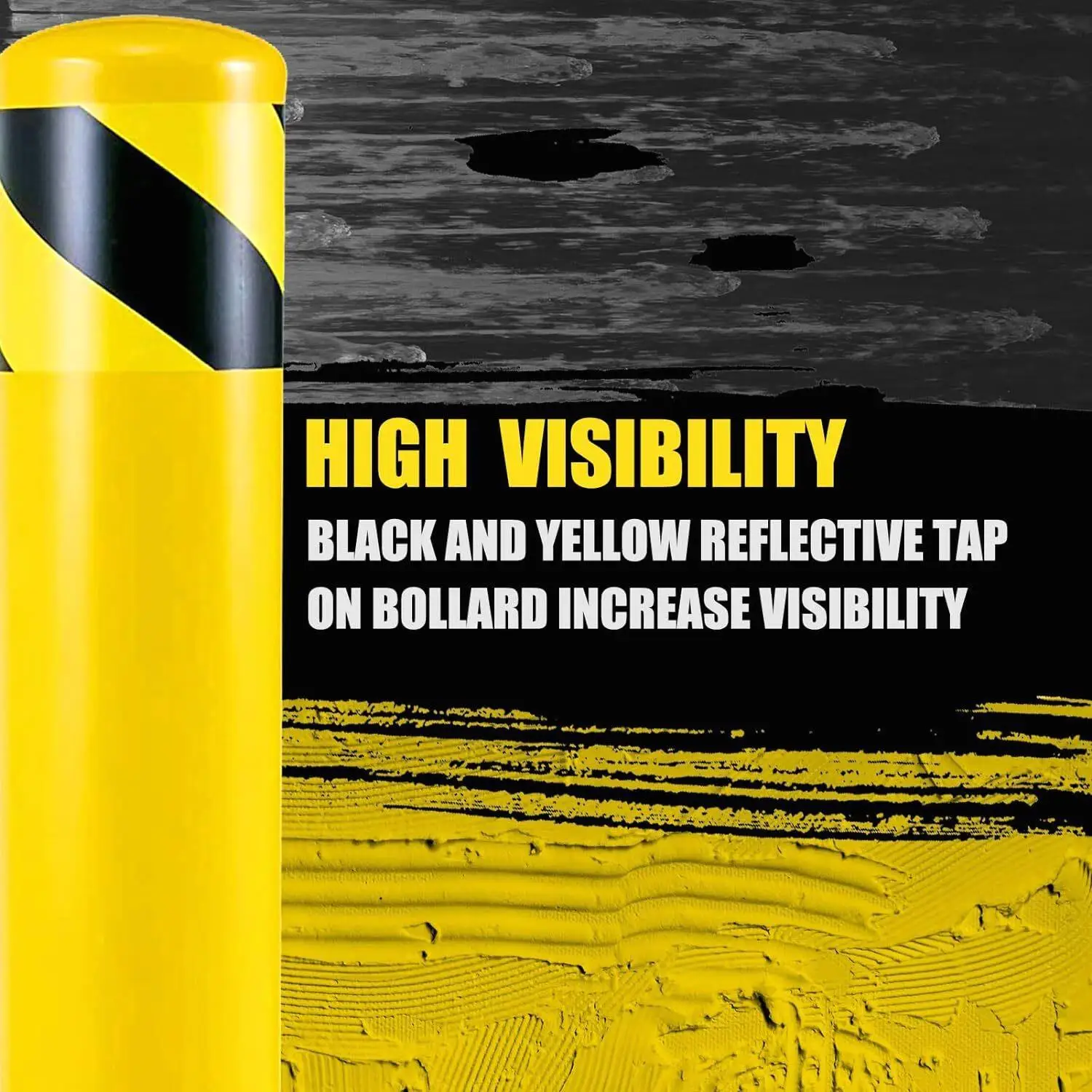 Safety Bollard Post, 36'' x 4.5