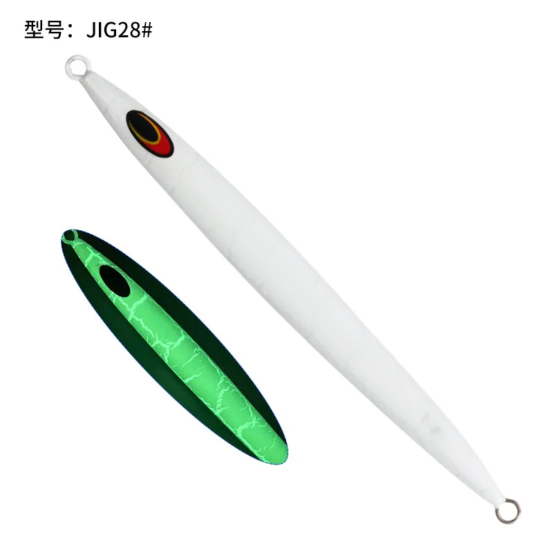 100g Metal Jig Lure Slow Pitch Vertical Jigging Pesca Luminous Salt Saline Water Bait Sea Saltwater Fishing Lures