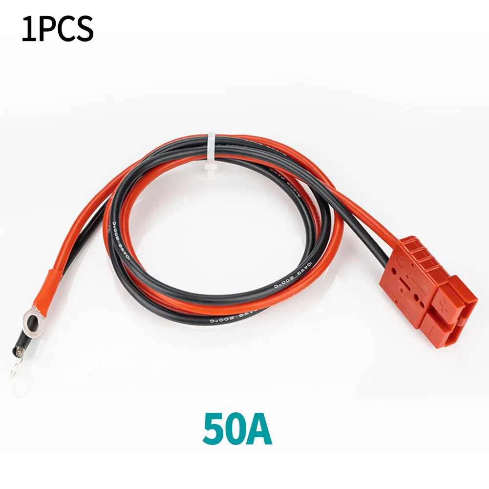 1 Pc 50A For Anderson Plugss Leads To Lugs M8 Terminal Battery Charging Connector Cable Plugss Leads To Lugs Connector Cable