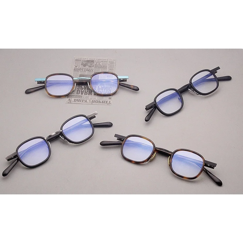 Acetate Titanium Glasses Frame Men New Brand Design Square Eyeglasses Women Japanese Spectacles High Quality Eyewear