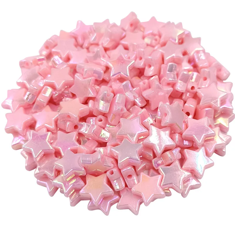 50Pcs 11mm Star Shape Acrylic Beads AB Color Cute For Jewelry Making DIY Necklace Bracelet Pendant Wholesale Phone Chains