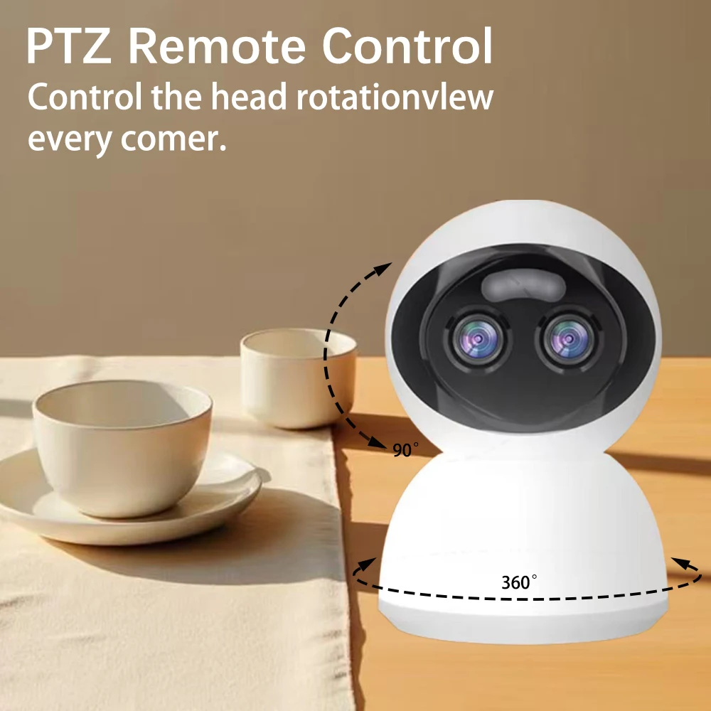 8MP 4K HD 10X PTZ Zoom WiFi PTZ IP Light Camera 360 Degree Carecam Pro Dual Lens WiFi Security Auto Tracking Baby Pet Camera view 4