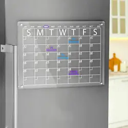 Space-saving Lightweight Acrylic  Magnetic Dry Erase Calendar Board Stationery Tool