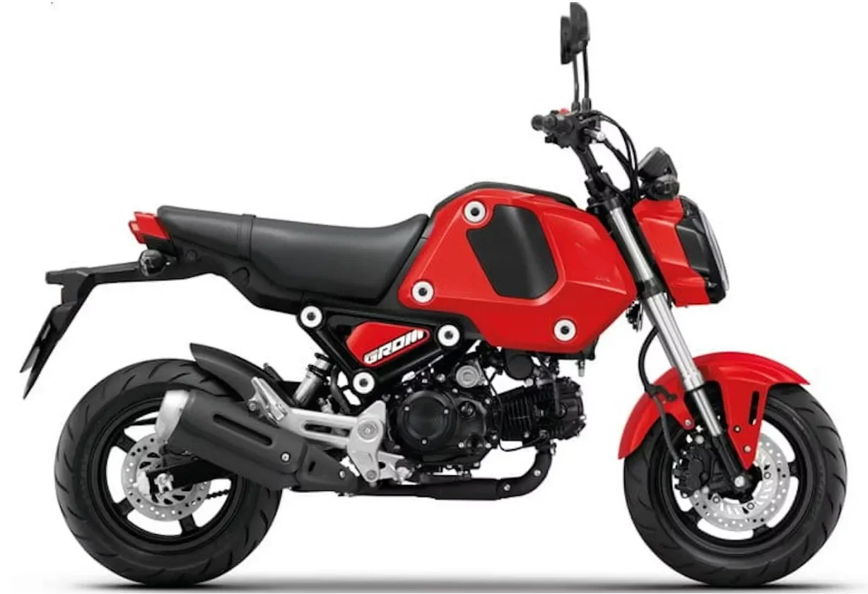Motorcyle Fairing Kit in ABS Material Compatible with 2021-2024 Honda Grom Msx 125 SF, Red Color