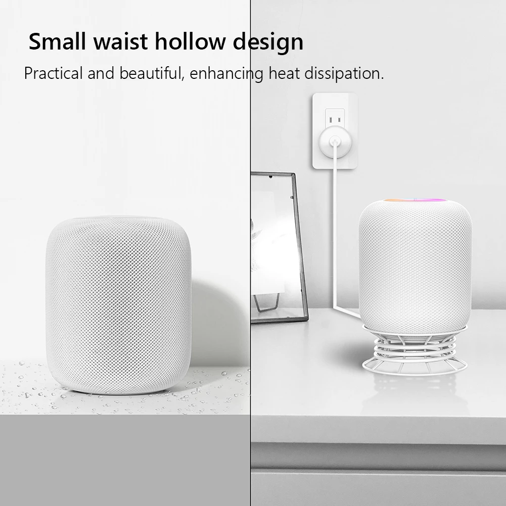 Practical Smart Speaker Holder Wireless Speaker Box Storage Rack Carbon Steel Prevent Falling Home Decoration for HomePod 2 2023