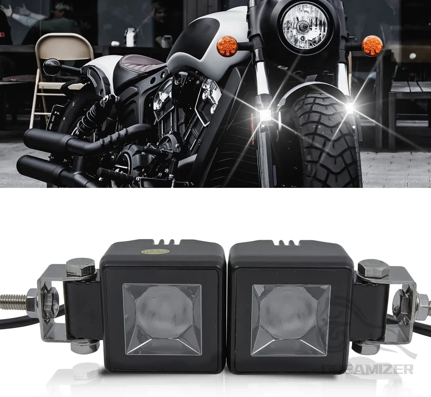 

12 В квадратная светодиодная фара для мотоцикла, вспомогательная светодиодная квадратная фара для мотоцикла, водонепроницаемая противотуманная фара для вождения