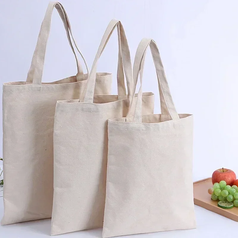 CED1 torby na ramię o dużej pojemności Shopper Fashion EcoTote bawełniana tkanina wielokrotnego użytku DIY lniane torebki dla kobiet mężczyzna