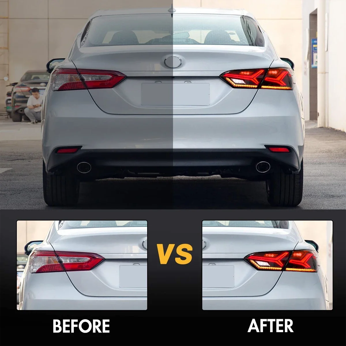 

New LED Tail Lights Assembly For Toyota Camry 8th Gen 2018-2022 Rear Taillights DRL Brake Tail Lamps Turn Signal