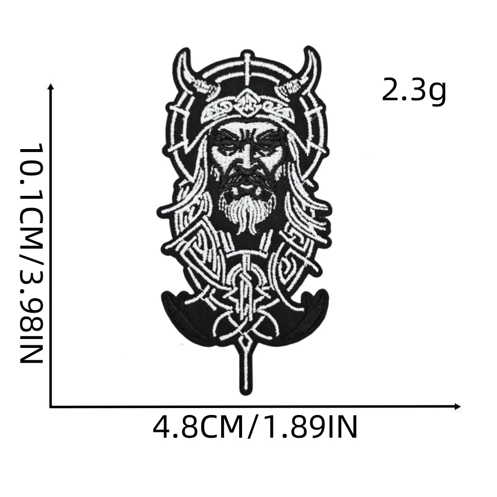 Viking Totem Raven Nordic Style Laser Engraving Iron On Patch Viking Morale Badge IR Luminous Backpack Tactical Stickers