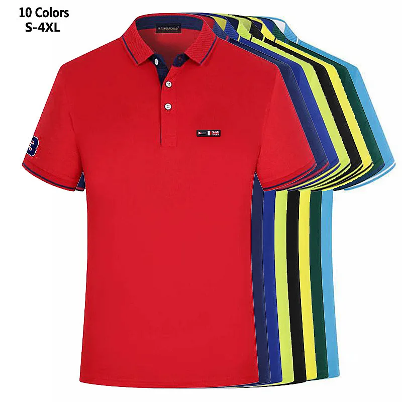 

S-4XL Men's Polo Shirts Fashion New-Design Short Sleeve SportsWear T-Shirt Summer Casual Polos Hommes Clothing Slim Men Tops