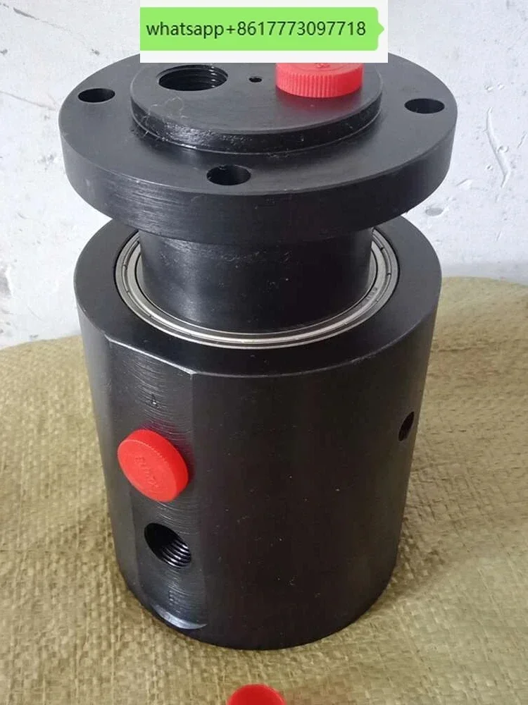 Two pneumatic rotary joints, hydraulic oil pipe  joint, 2-way 360 central  dual channel  joint