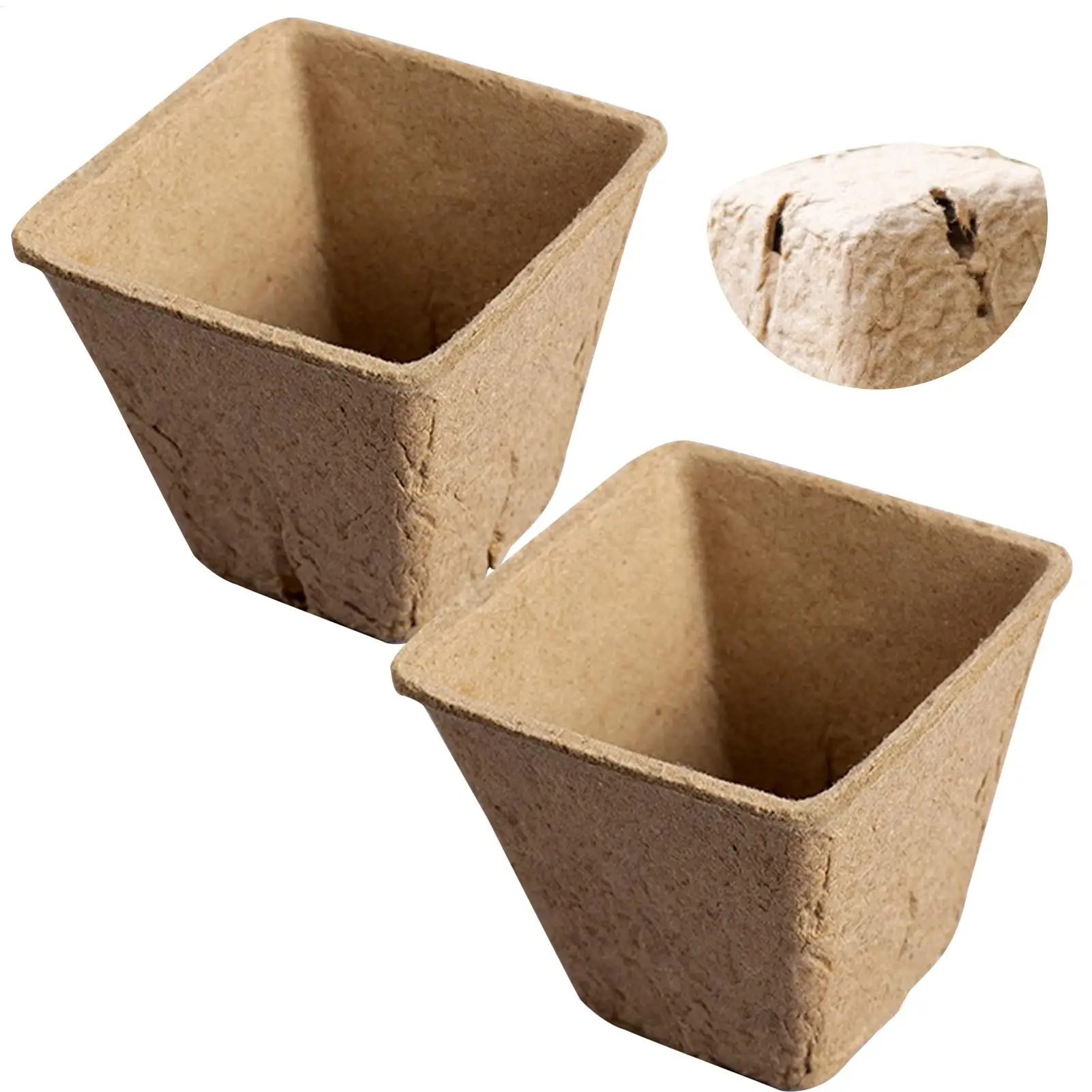 6cm/8cm Organic Peat Pots Outdoor Nursery Tray Flower Germination Starter Tomato Saplings Degradable Plant Pots Gardening Tool