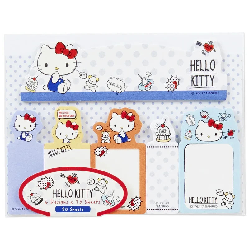 90 Sheets Sanrio Cute Anime Hello Kitty Memo Pad Sticky Notes Office Supply Stationery Index Sticky Notes Notepad Holiday Gifts